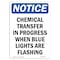 Signmission OSHA Notice, 5" Height, Chemical Transfer In Progress Sign, 5" X 3.5", Portrait OS-NS-D-35-V-10575 - alternate 1